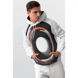 TiZo Design Record Print Men's Thicken Pullover Hoodie