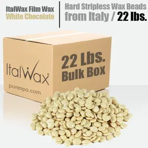 ItalWax White Chocolate Hard Wax Beads for Sensitive Skin & Smooth Stripless Hair Removal