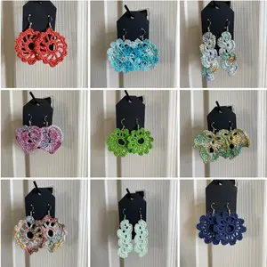 Andrea’s Hand-Crocheted Earrings in Multiple Color Variants