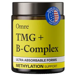 Omre TMG + B-Complex - Vitamin Supplement for Healthy Methylation and Cellular Function - 60 Capsules