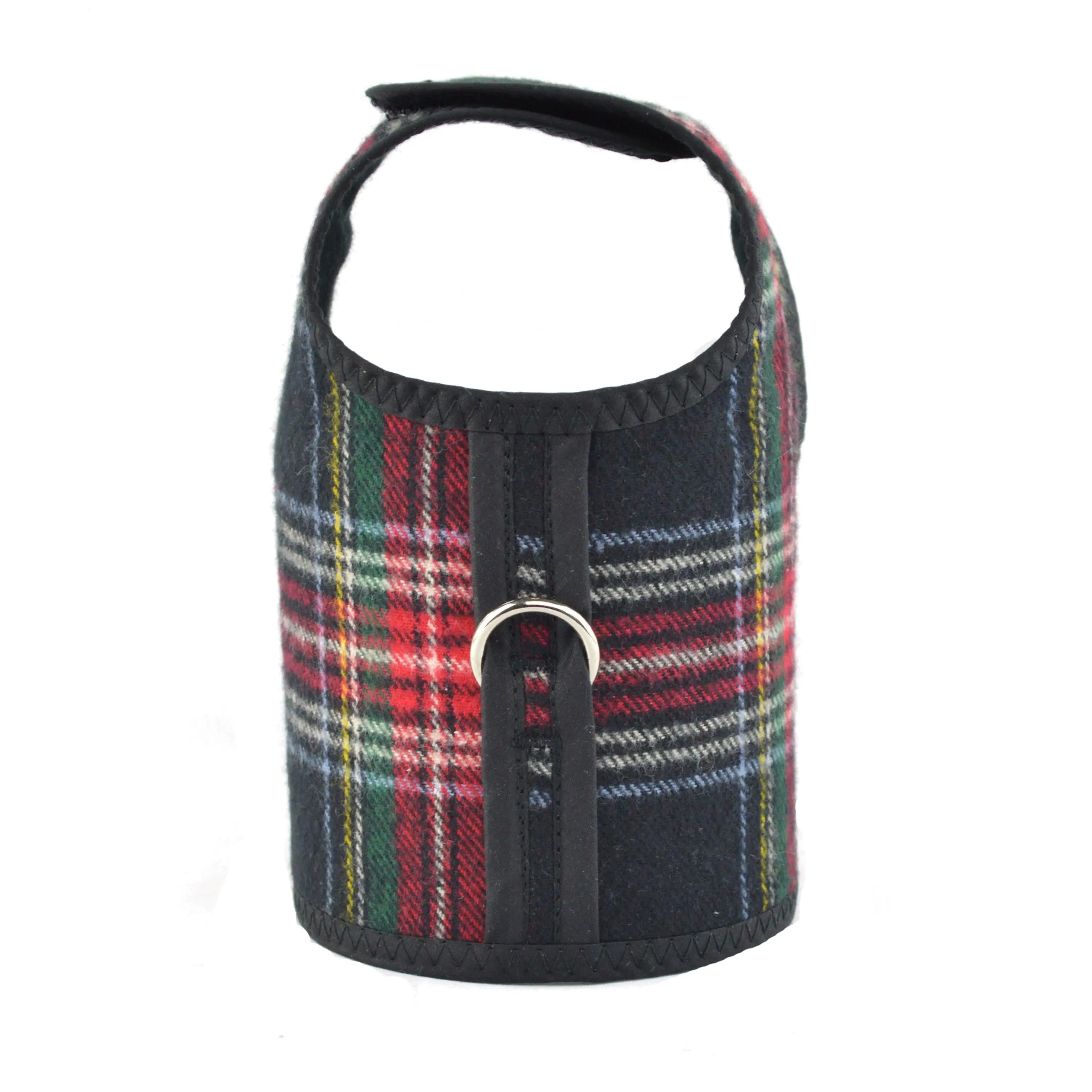 Black & Red Plaid Brushed Cotton Dog Cat Harness