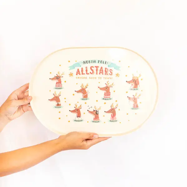 Rudolph the Red Nosed Reindeer Melamine Serving Tray Platter - Christmas