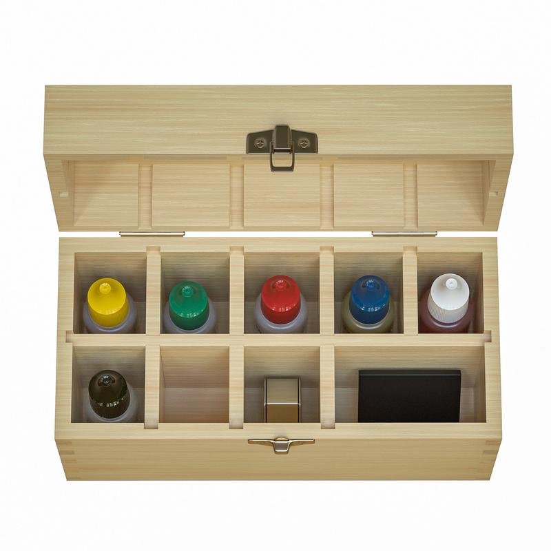 Professional Gold Silver Platinum Jewelry Testing Kit with 6 Solutions 10Kt 14Kt 18Kt 22Kt Silver Platinum GTE Test Stone & Bamboo Box