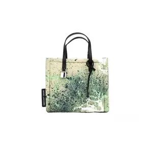 Pre-owned MARC JACOBS Nylon Crossbody Bags Mini Green Multi Splatter Paint Print Crossbody Tote Women's Handbag