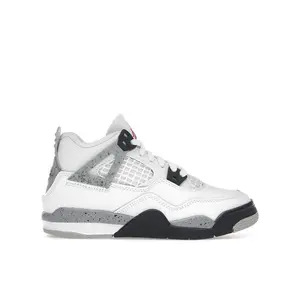 Jordan Kid's 4 Retro White Cement (2025) Basketball Shoes, from StockX