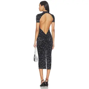 POSTER GIRL Knockout Dress in Black Leopard Print