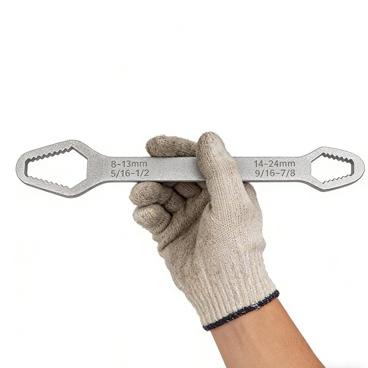 Universal Wrench Double Head Self Tightening Wrench, 8mm-24mm Self Tightening Universal Wrench Repair Tools, Adjustable Wrench Board Double Head Wrench for Various Situational