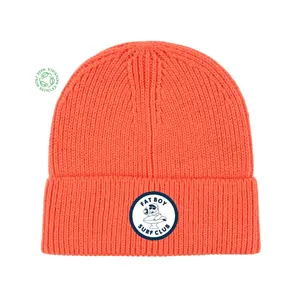 Salmon Circular Ribbed Beanie