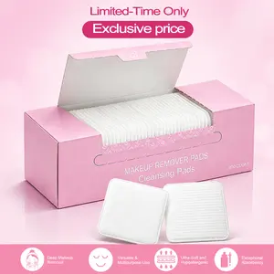 Makeup Remover XL Face Cotton Pads 100 Count, Soft Thick Double Sided Facial Cleansing Pads for All Skin Types, Gentle on Eyes Lips & Face, Lint-Free