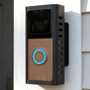 Anti- Doorbell Mount with Adjustable Angle(45-135 Degrees),Upgraded Steel Metal Bracket for Ring  Video Doorbell 2/3/4/(2020 Release)/(2024 Release)/Plus/Pro Cover Holder Not Block Sensor