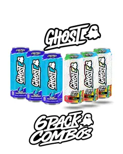 Ghost Energy COMBO FLAVORS!!! –  6 pack cases Zero Sugar, Low Calorie, Carnipure L-Carnitine  Sport Beverage Ghost Energy Drink 12-Pack