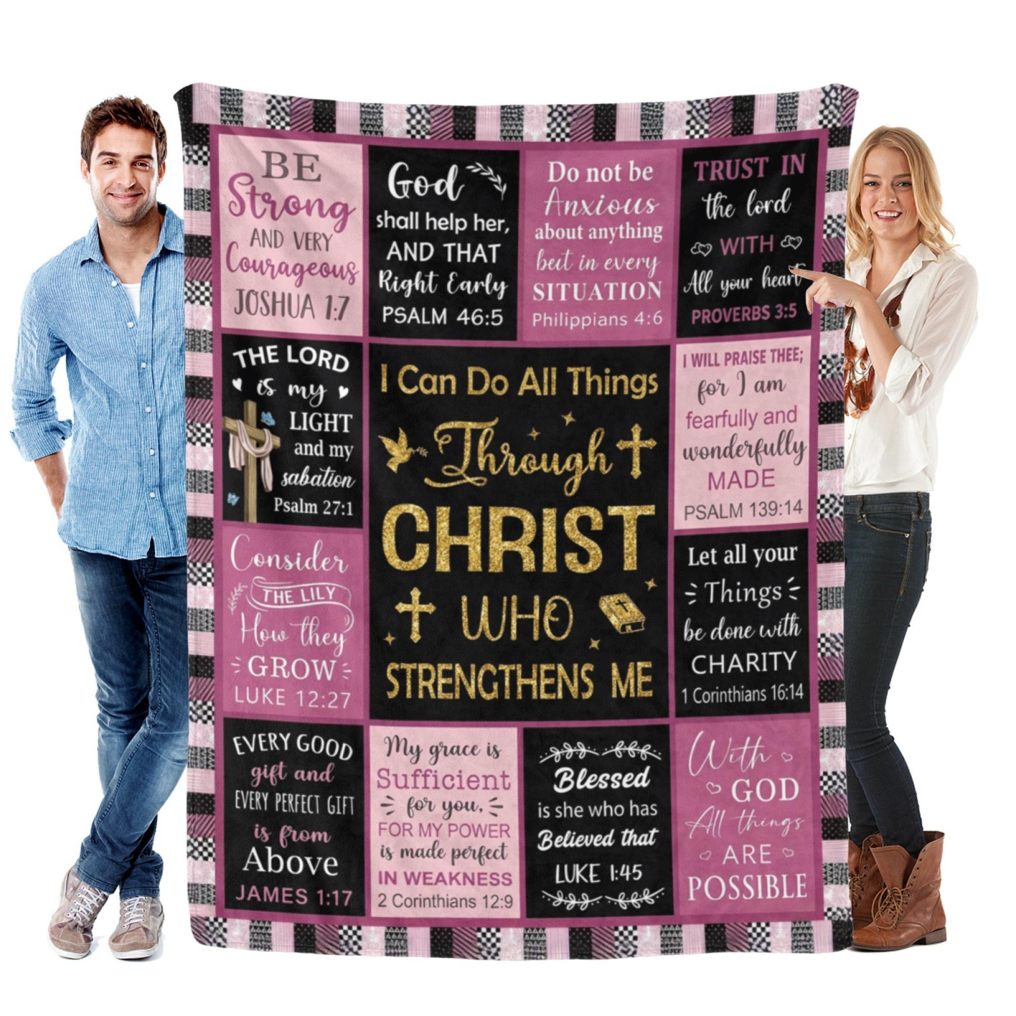 Christian Gifts for Women, Baptism Gifts for Girls, Catholic Religious Gifts for Women, Spiritual Inspirational Gifts for Woman, Confirmation Gifts for Girls, Christian Blanket 50" X 60" cooling Christian Gifts for Women, Baptism Gifts for Girls, Catholic Religious Gifts for Women, Spiritual Inspirational Gifts for Woman, Confirmation Gifts for Girls, Christian Blanket 50" X 60" cooling