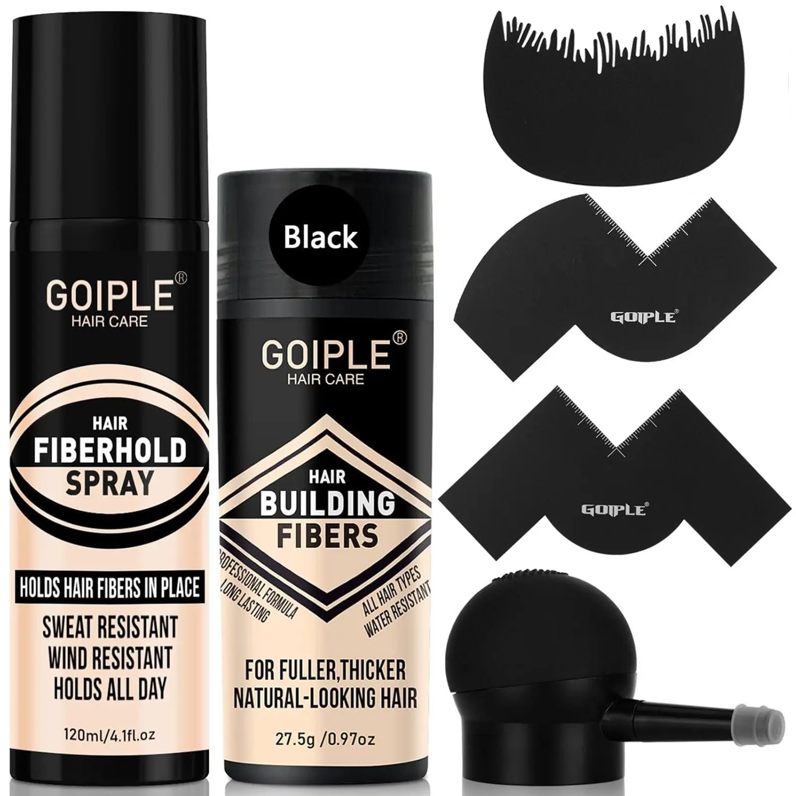 hair fiber spray with building fiber set(Black)