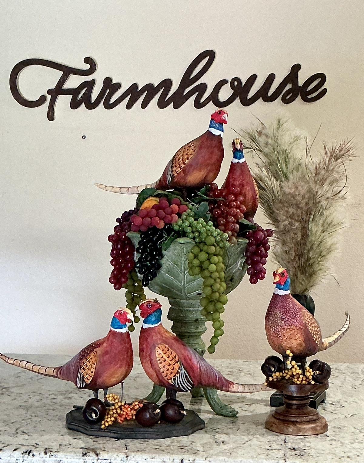 Hand made Ring neck pheasant. Animal lovers decoration, holiday’s gift of perfect home or office accent. One of a kind faux taxidermy table top elegant piece.