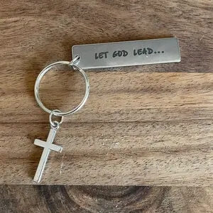 Let God Lead Stainless Steel Key chain