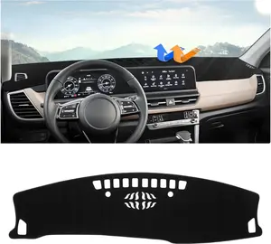 KUST Dashboard Cover Mat for Kia Seltos 2024 2025 2026 Accessories Dash Cover Upgrade Flannel Dash Mat Sunshade Glare UV Rays Protector