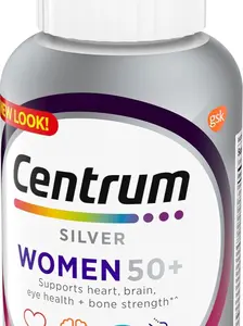 Silver Women's Multivitamin for Women 50 Plus, Multivitamin/Multimineral Supplement with Vitamin D3, B Vitamins, Non-GMO Ingredients, Supports Memory and Cognition in Older Adults - 200 Ct Healthcare Fitness