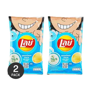 Lay's Thailand Limited Edition STAX Sour Cream & Onion Chips - 48g Pack (2 Bags) |  at Yami