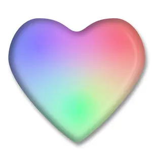 25 Pack of Aurora Color Changing LED Heart Light Up Body Lights Lapel Pins
