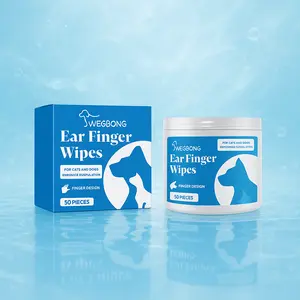 Ear Finger Wipes for Dogs & Cats – 50pcs | Gentle Ear Cleaner with Finger Design | Advanced Pet Ear Cleaning Wipes for Itch Relief & Odor Removal infection ear