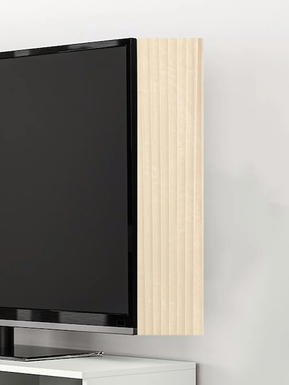 TV Bling Beige TV Curtain Fits up to 80-inch TV