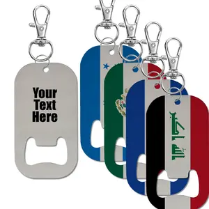 Pick Your Flag Design Personalized Keychain Bottle Opener - Kitchen Utensils - Pick From, Mexico, El Salvador, Honduras, Palestine, Iraq and More
