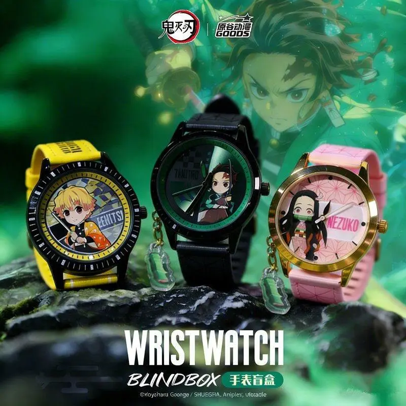 Demon Slayer Blind Box Watch Classic Anime IP Design With Exquisite Workmanship Stylish Daily Wrist Accessory Great Collection And Premium Gift For Anime Fans，Back To School