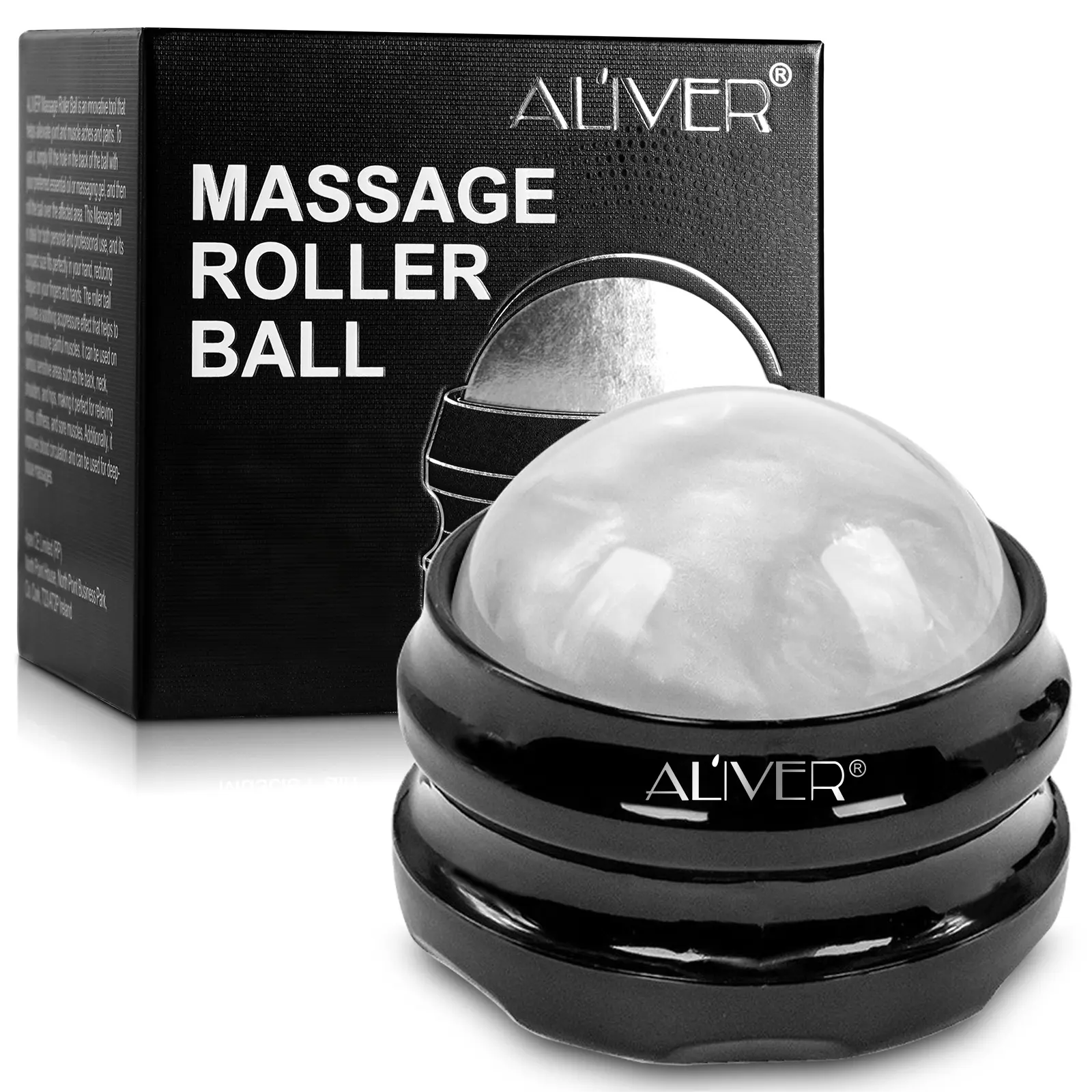 Aliver Miniature Compact Plastic Handheld Massage Roller Ball - Manual Beauty Back Roller for Adults, 15*10*10 cm, Fits in Hand, Full Body Deep Relaxation, Compatible with Essential Oil or Massaging Gel,familyfun