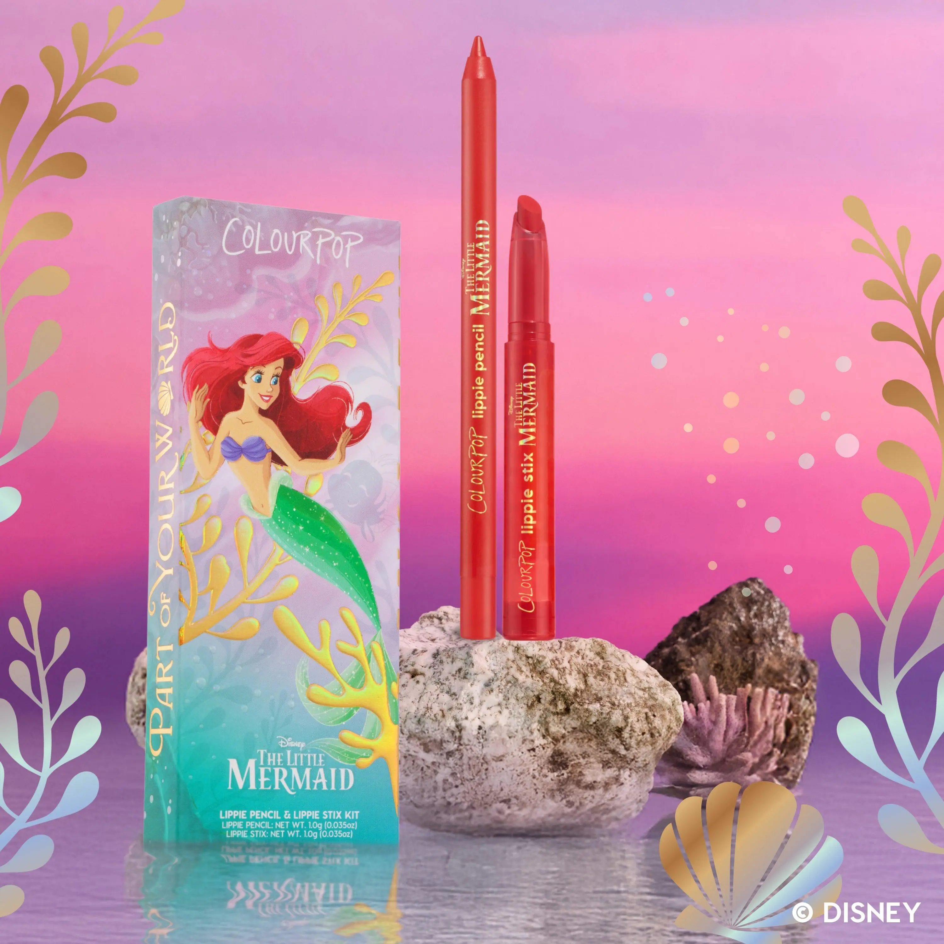 ColourPop & Disney's The Little Mermaid Part Of Your World Lip Kit ColourPop & Disney's The Little Mermaid Part Of Your World Lip Kit