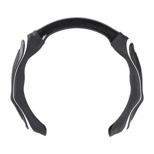 Universal Carbon Fiber-Napa Leather Combination Steering Wheel Cover, 2026 New Design, Car Interior Accessory