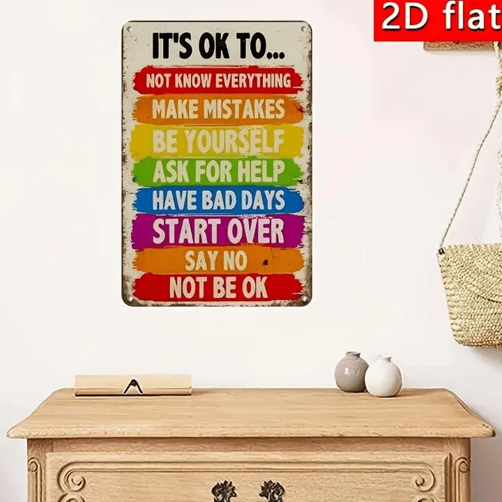 Decorative Inspirational Wooden Wall Sign - 7.87x5.9 in Slogan Plaque for Home Decor