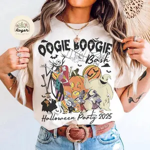 Vintage Oogie Boogie Bash 2025 Halloween Party shirt, Nightmare Before Christmas T-shirt, Halloween Family Group matching shirts YC