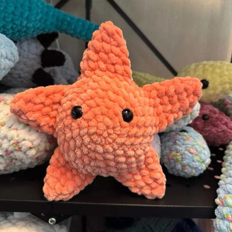 Handmade Crochet Starfish Plush | Coastal Decor | Soft Ocean Stuffie | Beach Nursery Gift