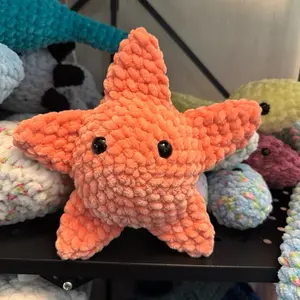 Handmade Crochet Starfish Plush | Coastal Decor | Soft Ocean Stuffie | Beach Nursery Gift