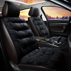 YASEENLIN 2pcs Luxury Winter Car Seat Cushion Ultra-Soft Plush Fit for Cold Weather Comfort and Protection Warm All-Season Versatility Easy Installation Universal Fit