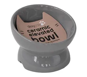 Dexypaws Elevated Ceramic 7oz Cat Bowl