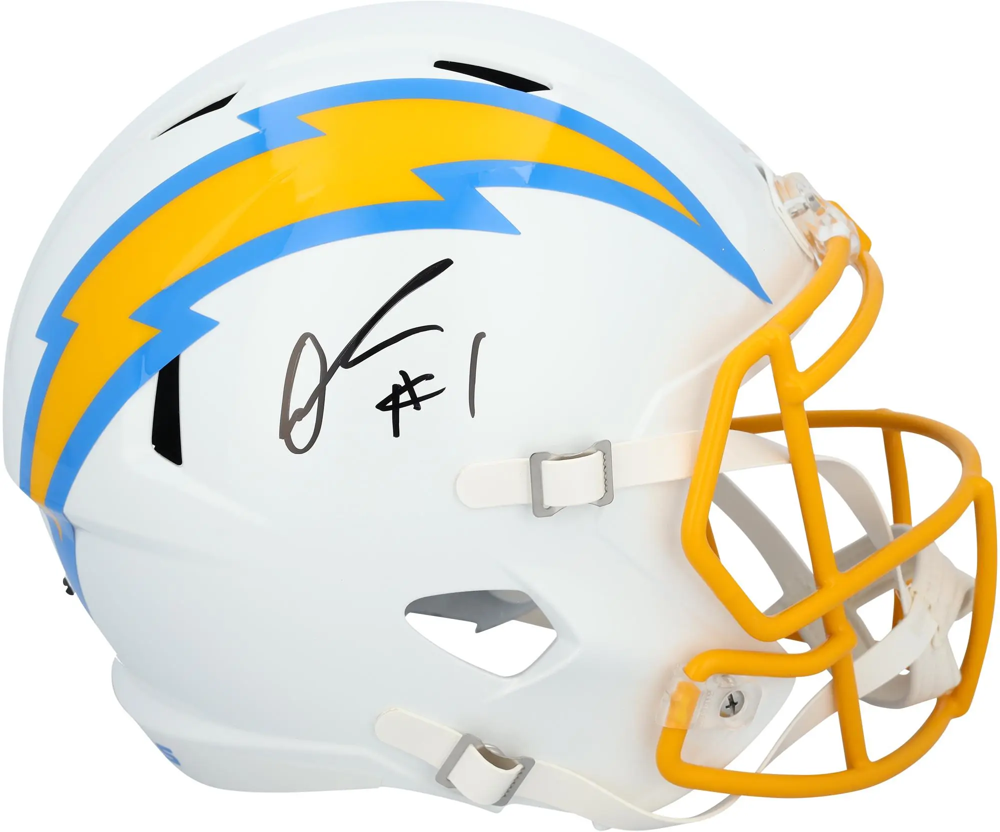 Quentin Johnston Los Angeles Chargers Autographed Riddell Speed Replica Helmet - Fanatics Authentic Certified