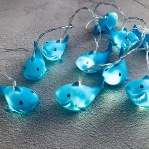Shark Shape LED Light String, 1 Meter Long, Waterproof Design, Ideal for Bedroom and Living Room Decor, Perfect Gift for Kids, Led String Lights