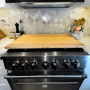 EXTRA LARGE (30"x22") Dual-Sided and Multi-Purpose Bamboo Cutting Board, Noodle Board Stove Top Cover for Electric/ Gas Stove Top, Charcuterie, Over Sink/Cover, Serving Tray and More
