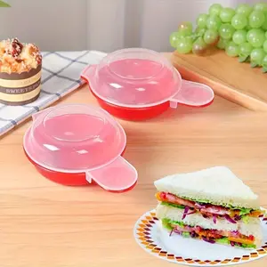 Egg Burger Press Manual Hamburger Meat Press, Microwave Egg Cooker, Red and Clear, Kitchen Gadgets, Kitchen Accessories