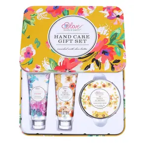 BODY & EARTH # LOVE Hand Cream Gifts Set for Women,Hand Care Set with Shea Butter 2 Hand Cream & Exfoliating Cream,Hand Lotion Travel Size,Birthday Gifts for Women Graduation Gift for Girls