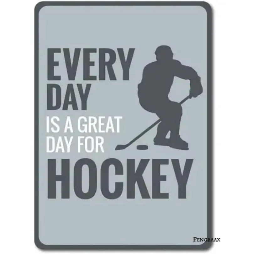 Hockey Decor, Hockey Phrase Sign, Metal Hockey Lover Gift, Hockey Player Gift, Hockey Saying Sign, Quality Metal Hockey Decor 8x12inch
