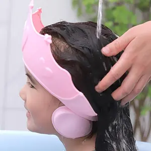 1 Piece Kids' Waterproof Adjustable Crown-Style Hair Washing Shield with Ear & Eye Protection, Bath Cap Helper for Children's Shower
