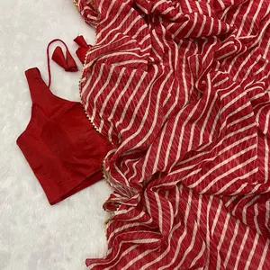 Georgette saree and blouse