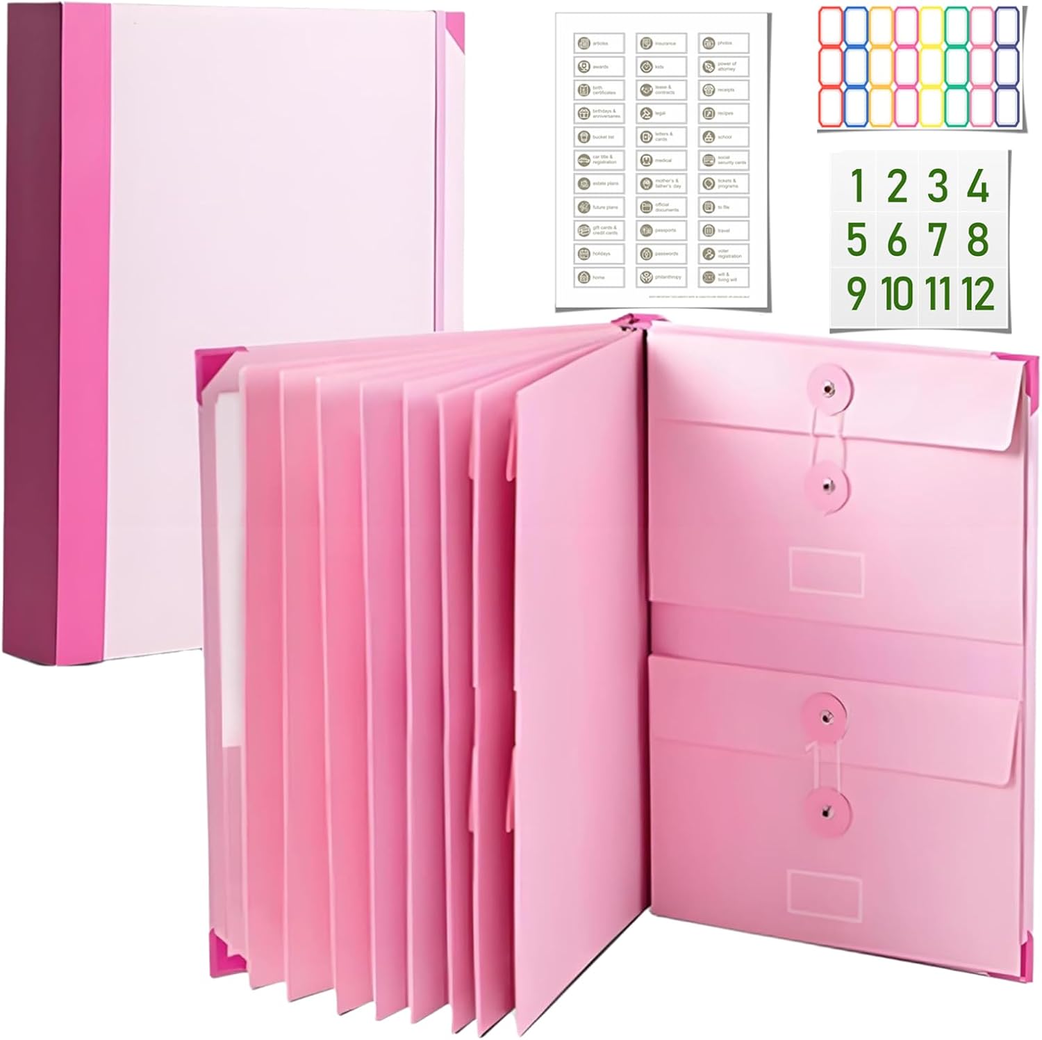Manila Pocket Document Folder-A4 Size File Business Document Bag,Portable Durable Organizer for Home Office School Travel Multi Functional Certificate Folder,Card Organizer,Expanding File,Paper Organizers,Formal gifts for students researchers, business