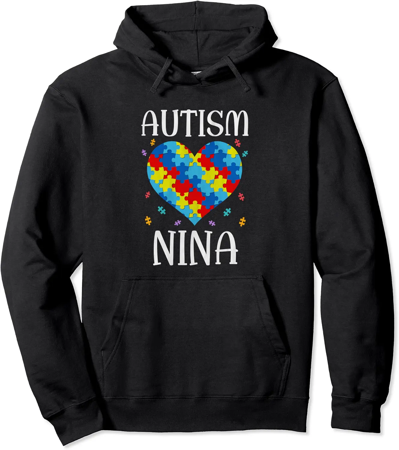 Autism Nina Matching Family Heart Autism Awareness Puzzle Pullover Hoodie - Feliciabr Shop 74B0BSXLH6C2