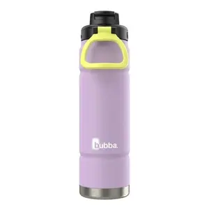 bubba Trailblazer Stainless Steel Water Bottle, Straw Lid Rubberized Purple, 24 fl oz. Cover Drinkware