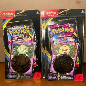 Pokémon Phatasmal Trading Card Game - Includes Phantasmal Flames Booster Pack - Cotzonee & Whimsicott Cards with coin. Ages 6+