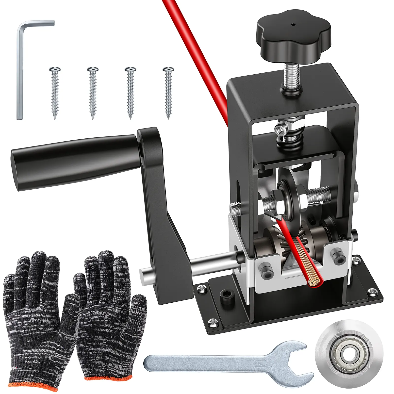 Heavy Duty Manual-Electric Drill-Operable Wire Stripping Machine, Quick-Change Blade, Cable Strip Tool for Scrap Cable Removal, Cutting Hardware, Men’s Gift