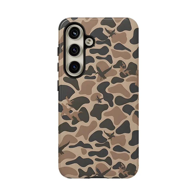 Camo Duck Phone Case, Shockproof Rugged Cover Dual Layer Soft TPU Hard Bumper Shell for Samsung S26 S25 S24 S23 S22 S21 Plus NOTE20 Ultra A71 A56 A36 A16 A06 A13 A04S A14 A15 A23 A25 A26 A34 A35 A52 A53 A54 A55 A71 A57 A37 S25edge S25+ S24+ S23+ S22+ S21+